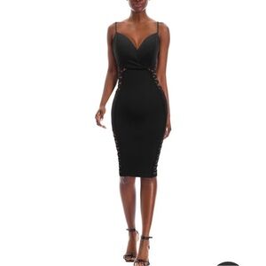 Hybrid & Company Womens Sexy Stretch Skinny Bodycon Attractive Strap Dress